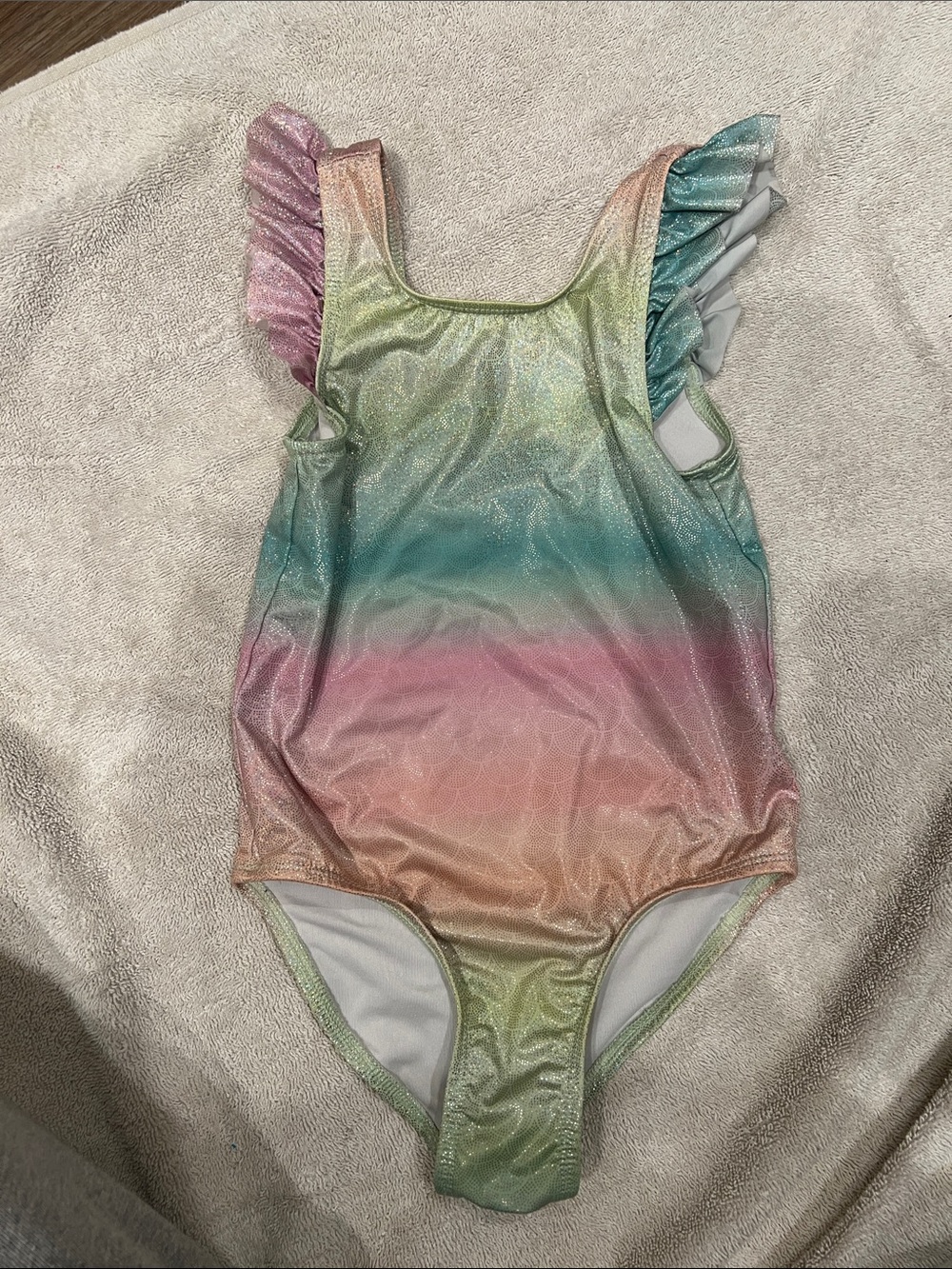 Old Navy Girls Sparkle Pastel Ombre One-Piece Swimsuit